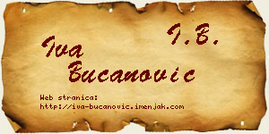 Iva Bučanović vizit kartica